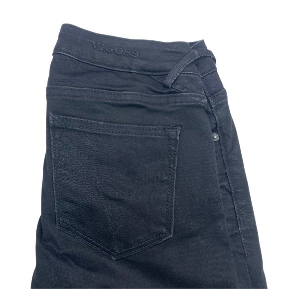 Vigoss Jeans The Chelsea Skinny Womens Size 24 Distressed Black Denim Wash - Picture 5 of 9